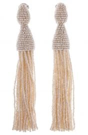 Oscar de la Renta Long Tassel Drop Clip Earrings at Nordstrom